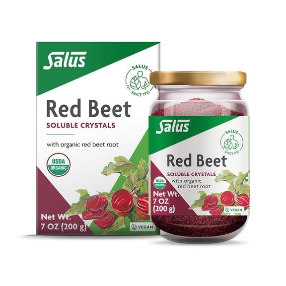 Salus Red Beet Crystals - Organic Nutritional Beet Root Powder Mix - Superfood Powder Supplement with Vitamin C, Folate, Magnesium & Potassium - 7 oz
