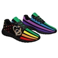 thumbnail image 5 of Unisex Rainbow Sneakers, LGBT Shoes for Men Women Lightweight Breathable Running Shoes Black Size 9.5, 5 of 7