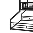 thumbnail image 5 of Bellemave Metal Twin Over Twin Over Full Bunk Bed, Triple Bed with Ladder and Safety Guardrail, 3 Bunk Bed for Teens Adults, Heavy Duty Bunkbeds No Box Spring Needed, Black, 5 of 12
