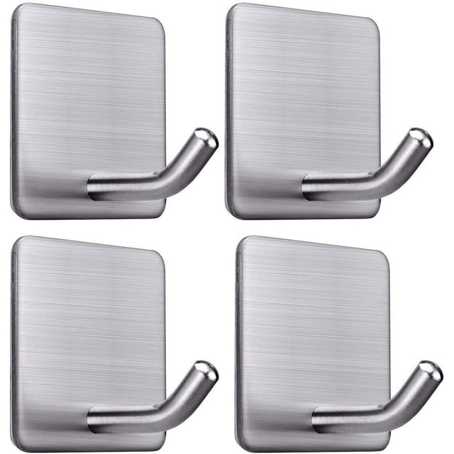 Ganchos adhesivos para toallas de alta resistencia, se pegan en el soporte para toallas, perchas de pared, ganchos adhesivos impermeables de acero inoxidable para colgar en el baño, cocina,