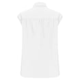 thumbnail image 3 of Camisas de Manga Larga para las Mujeres de Ajuste Suelto de las Mujeres de Algodón de Lino Blusa Casual Cuello en V, Poliéster, 3 of 8