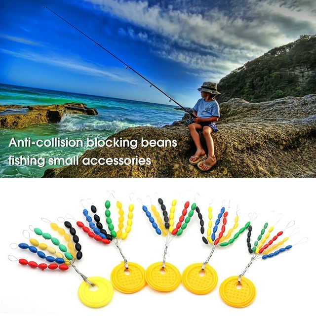 Caoutchouc Space Beans Bobber Coloré Stable Ovale Design Float Space Beans pour Fishing