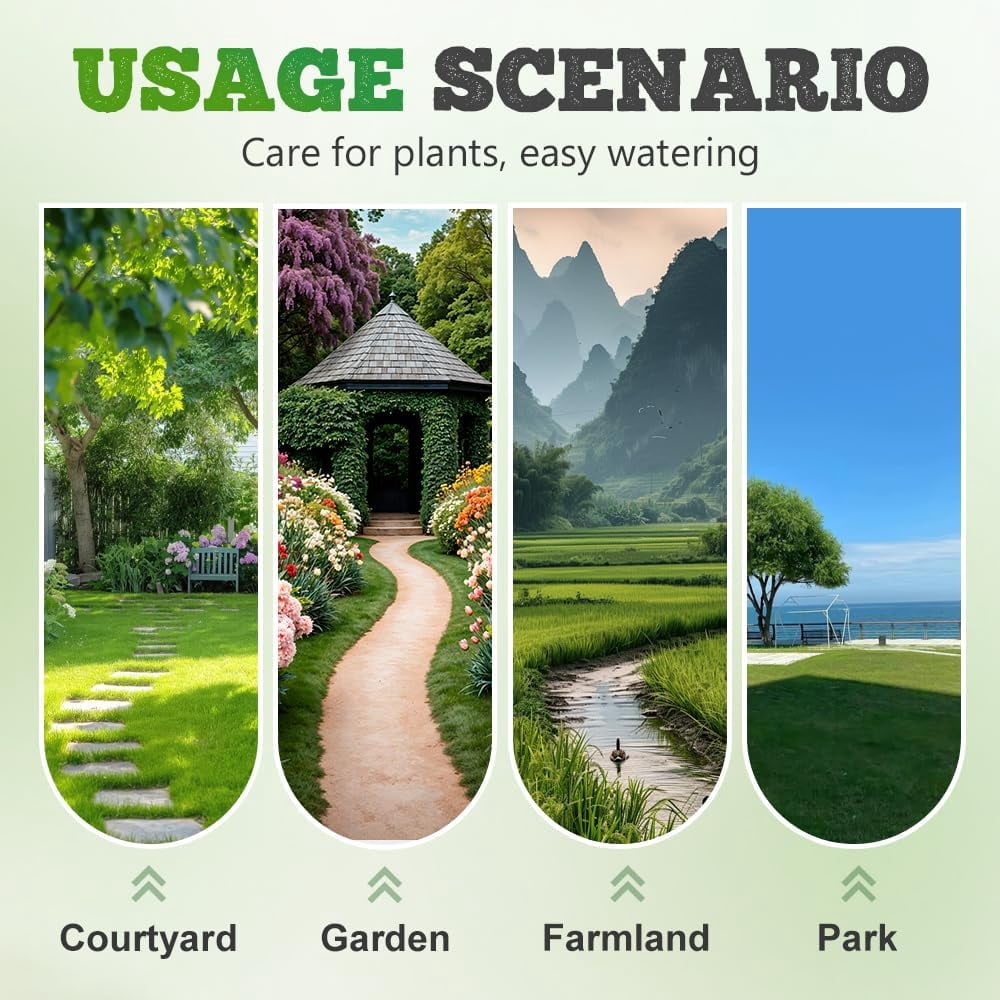 2026 New Rotating Lawn Sprinkler for Yard, 360° Automatic Water Sprinkler for Large Area Coverage, Heavy Duty 3-Arm Garden Sprinkler with Adjustable Spray Patterns, Perfect for Lawns, Gardens and Out