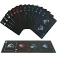 thumbnail image 1 of Creative Playing Cards, Plastic PVC Waterproof Poker Deck of Cards with Black Backing in Box for Cardistry, Magic Trick and Party, 1 of 5