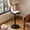 Black, variant on Solid Round Pedestal Side Table, End Table for Living Room Bedroom, Heavy-Duty Antique Accent Table for Corner Spaces, Small Bedside Nightstand, 5-Min Assembly, White
