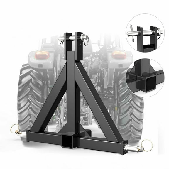 Dextrus 2" Receiver Trailer Hitch Kubota Category 1 Tractor Tow Drawbar Adapter for NorTrac Yanmar Kioti Cat John Deere