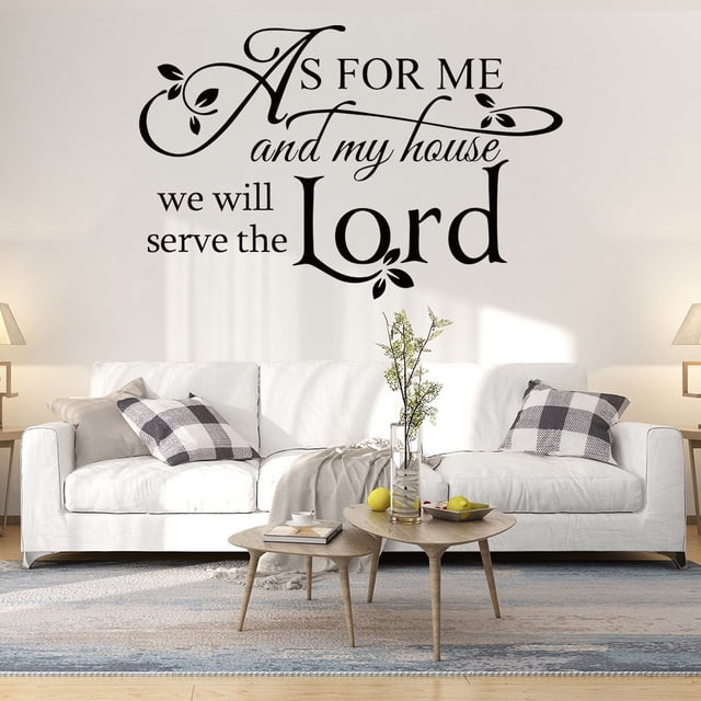 Adhesivo mural «As for Me and My House We Will the Lord»