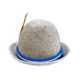 thumbnail image 6 of Oktoberfest Felt Fedora Alpine Gray Hat With Rope, 6 of 8