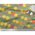 thumbnail image 2 of Soimoi Green Cotton Jersey Fabric Pine & Lemon Slices Fruits Decor Fabric Printed Yard 58 Inch Wide, 2 of 3