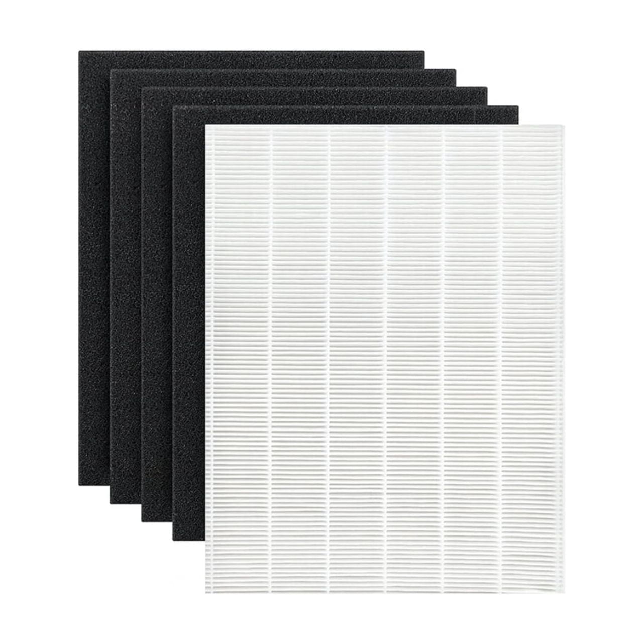 Nispira D480 Replacement Filter Set Compatible with Winix D480 Air Purifier, Replaces Part 1712-0100-00, Includes 1 HEPA Filter and 4 Carbon Filters, 2 Set