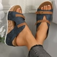 thumbnail image 5 of Cutout Platform Wedge Sandals, Summer Comfy Platform Sandals For Women,Cork Wedge Shoes For Women, 5 of 9