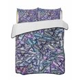 thumbnail image 2 of Purple Blue Teal Butterfly Twin Size Down Alternative Comforter, Lightweight Comforter Quilt Bedding Set with Pillow Shams Modern Abstract Art All Seasons Bed Comforter Duvet Insert 68"x86", 2 of 7