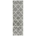 thumbnail image 5 of SAFAVIEH Hudson Amias Plush Geometric Shag Area Rug, Distressed Grey/Ivory, 4' x 6', 5 of 9
