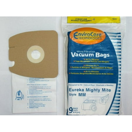 - 9 micro filtration Vacuum Bags for Eureka MM Mighty Mite 3670 and 3680 Canister
