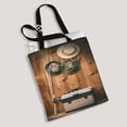 thumbnail image 2 of ABPHQTO Hats Hanging On Wooden Wall With Fishing Equipment Canvas Bag Reusable Tote Grocery Shopping Bags Tote Bag 14x16 inch, 2 of 2