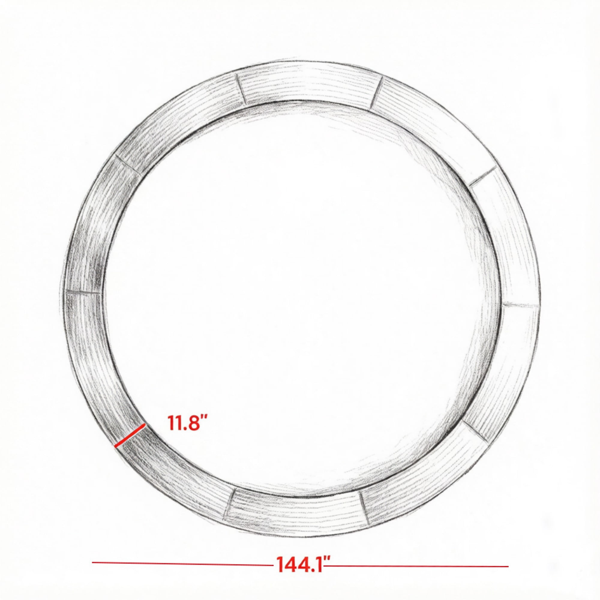 14ft Trampoline Replacement Pad with Elastic Straps Safety Cover