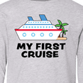 thumbnail image 4 of Inktastic My First Cruise with Cruise Ship and Palm Trees Long Sleeve Youth T-Shirt, 4 of 5