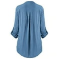 thumbnail image 2 of QLEICOM Oversized Baggy Cotton Linen Button Down T-Shirt Blouse Tops for Women, Plus Size Lace Office Elegant Loose Tops, Shirts & Blouses, Denim Tunic Long Sleeve Shirts S-5XL, 2 of 4