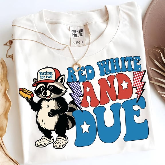 Red White And Due T-shirt, Funny Raccoon 4th of July Shirt, USA Patriotic Shirt, 4th Of July TH1406B44