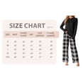 thumbnail image 5 of MINTREUS Womens Pajama Sets Soft Long Sleeve Sleepwear Ladies Loungewear Two Piece Black Plaid Pjs with Pockets, 5 of 7