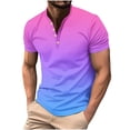 thumbnail image 2 of Njoeus White T Shirts For Men Men Shirts Casual Mens Golf Shirt Big & Tall Sports T-Shirts Casual Short Sleeve Gradient Print Golf Shirts For Men S-5Xl Mens Dress Shirts On Clearance, 2 of 5