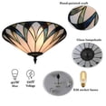 thumbnail image 6 of 18"x6" Tiffany Stained Glass Bowl Shade 3-Light Ceiling Lamp Chandelier Lamp E26, 6 of 15