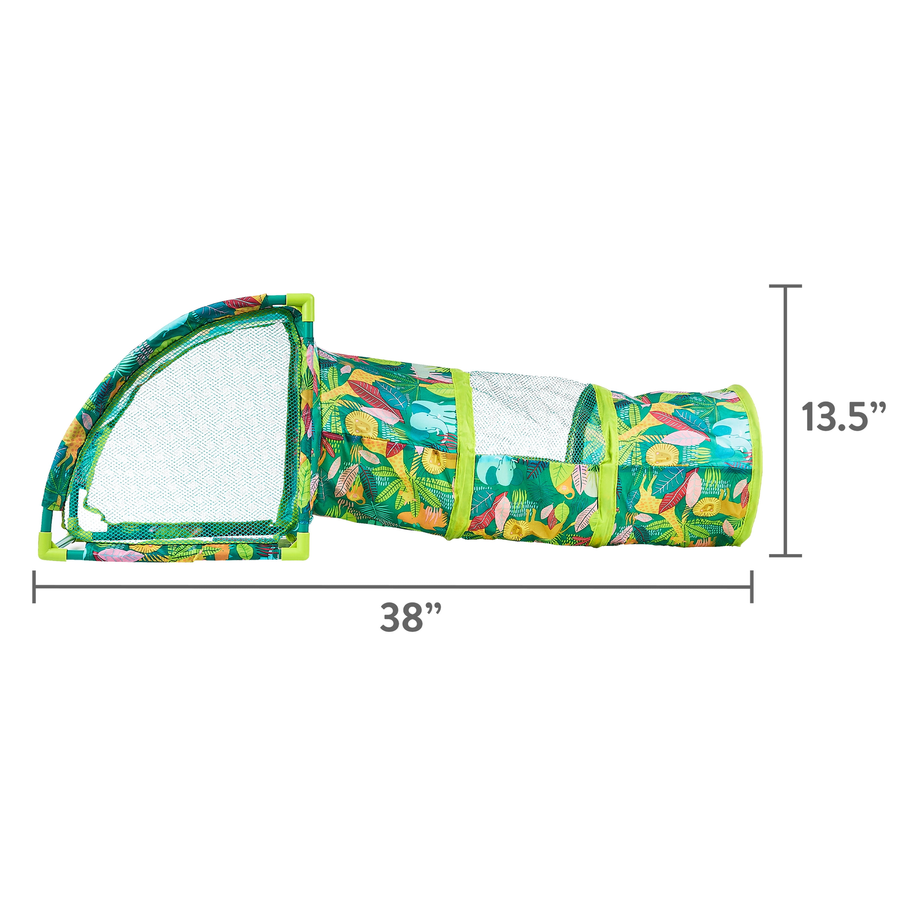 Vibrant Life Portable Jungle Party Cove & Cat Tunnel, Multicolored