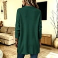 thumbnail image 3 of vzibsiv Cardigan for Women Long Sleeve Open Front Knit Fleece Jacket with Pockets Fall Winter Outfits Green Size M, 3 of 6