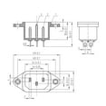 thumbnail image 5 of AC 250V 10A IEC320 C14 3 Pin Male Power Cord Inlet Socket, 5 of 11