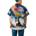 thumbnail image 5 of Happy New Year with Bernese Mountain Dog Fireworks Holiday Xmas Winter 2025 Hawaiian Shirt Breathable Summer Unisex Merch Berner Lover Gifts - 00025, 5 of 6