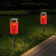 thumbnail image 3 of Wosthever Carcasa de PP Luz de tierra solar Reemplazo alimentado por recargable Césped al aire libre Jardín Cementerio Lámpara Iluminación y accesorios Blanco, 3 of 6