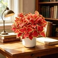 thumbnail image 7 of AURIGATE Artificial Coleus Stems 12.2 Inch, All Red Fake Painted Nettle Plant, UV-Resistant Plastic Faux Foliage for Outdoor Garden Cemetery Indoor Decor, 7 of 7