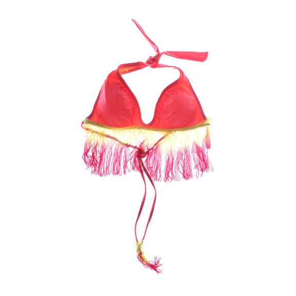 Hula Honey Womens Pink Back-Strap Bralette Bikini Top S