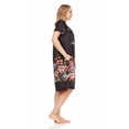 thumbnail image 3 of Dream8teen Women's Short Sleeve Muumuu Lounger Dress 9004 Black Multi 3X-Large, 3 of 5