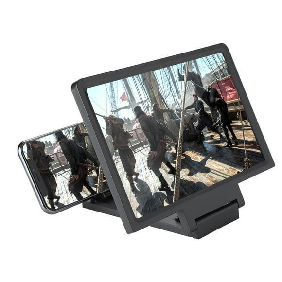 Lupa de pantalla de teléfono con altavoz soporte de lupa de vídeo marco ABS+lente de PVC de 7 pulgadas para teléfono móvil ANGGREK Otros