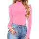 thumbnail image 2 of Gibobby Monos de Moda Mono de manga larga con cuello redondo y cuello redondo para mujer, mono Sexy con camisa de fondo(Rosa， S), 2 of 4