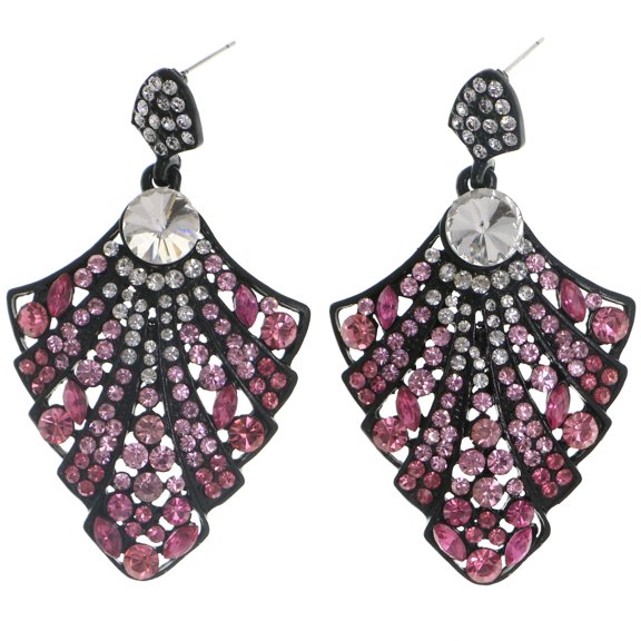 Mi Amore Drop-Dangle-Earrings Black/Pink