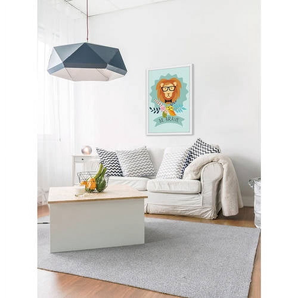 Marmont Hill "Be Brave Lion" Framed Painting Print