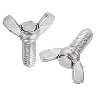 Uxcell M10 X 40mm 304 Stainless Steel Wing Nut Screws – Silver Tone, 1.5mm Pitch, 2-Pack – Great For Industrial & Home Use