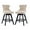 Beige, variant on Tcbosik Modern Bar Stools Set of 2, Velvet Upholstered Swivel Bar Chair with Tufted Button Back & Wood Legs for Kitchen Island, Dining Room, Easy Assembly, Beige