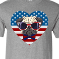 thumbnail image 4 of Inktastic Pug Dog Patriotic US Flag Heart T-Shirt, 4 of 5