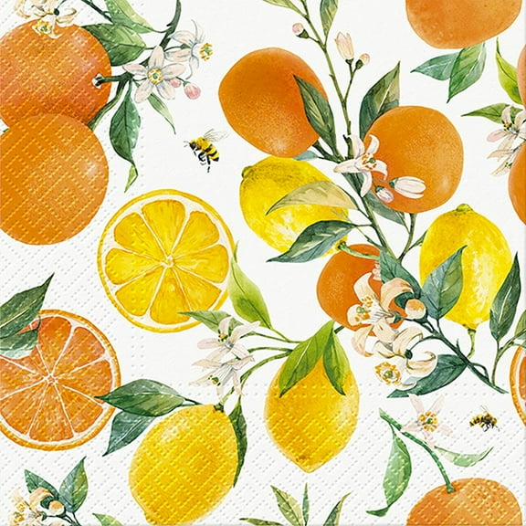 Large Citrus with Bees Napkins