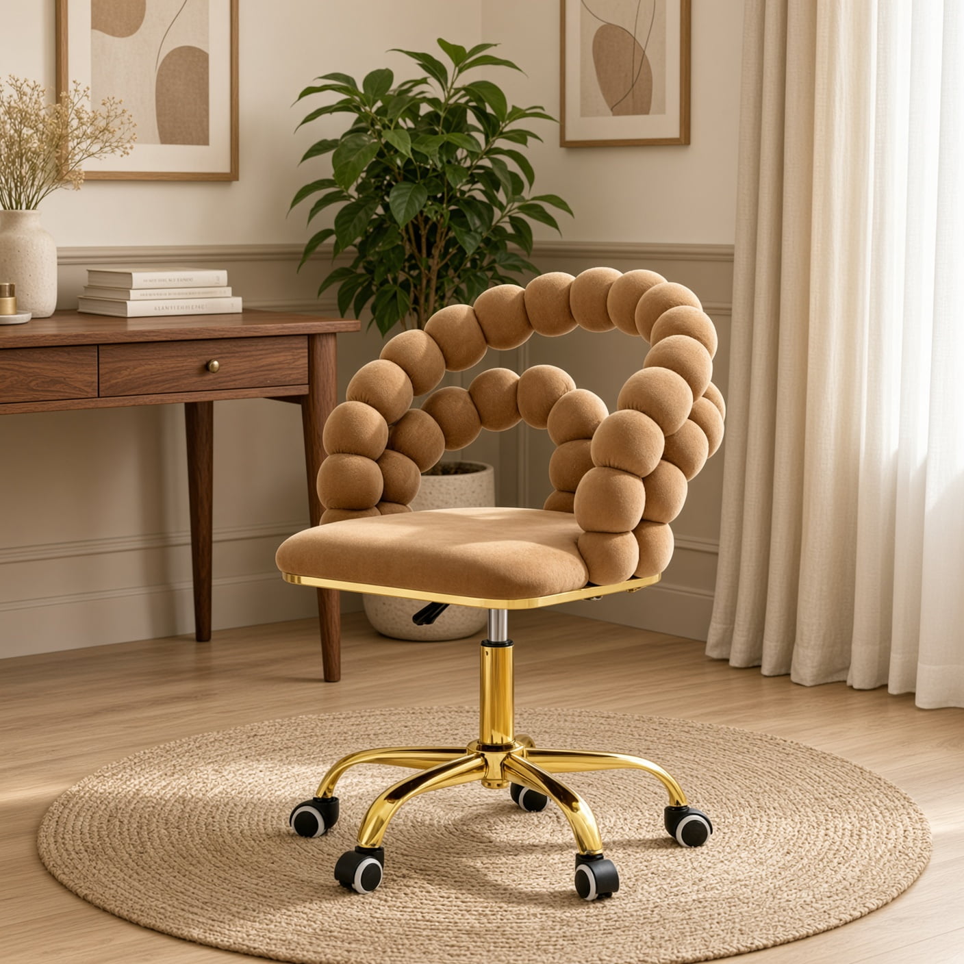 modern velvet swivel desk chair product