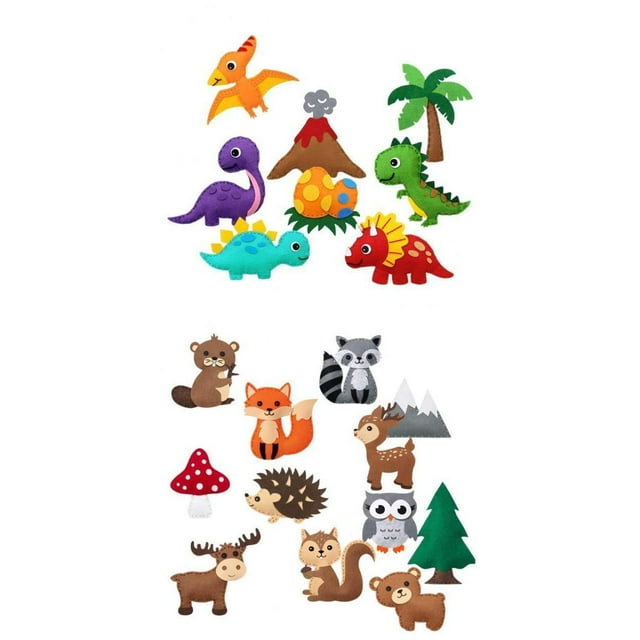 Kit de manualidades de 2 uds, manualidades de animales de peluche, regalos de fieltro para niños, principiantes, , manualidades artís