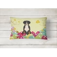 thumbnail image 2 of Easter Eggs Greater Swiss Mountain Dog Canvas Fabric Decorative Pillow, 2 of 3