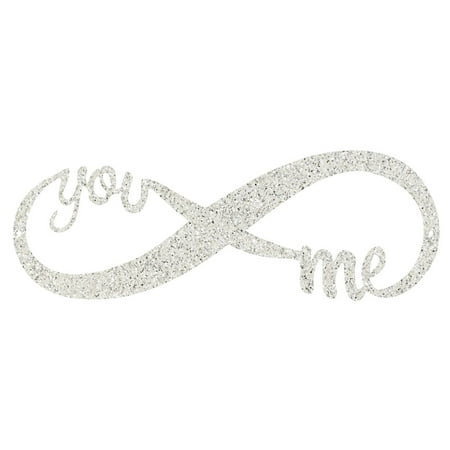 You & Me Infinity Glitter Metal Wall Sign - 12