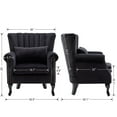 thumbnail image 2 of Dayalane Mid-Century Modern Accent Chair, Tufted Wingback Reading Armchair for Living Room, Bedroom, Office, Comfy Club Chair with Padded Back, Black, 2 of 9