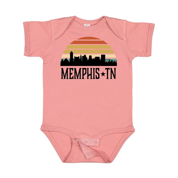 Inktastic Memphis Tennessee Skyline Retro Sunset Boys or Girls Baby Bodysuit