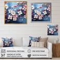 thumbnail image 4 of Designart "Dogwood Blossoms In Blue And Pink II" Dogwood Floater Framed Wall Art Living Room, 4 of 5