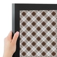 thumbnail image 4 of PinPix 15x12 Custom Cork Bulletin Board Argyle Brown Poster Board Has a Fabric Style Canvas Finish, Framed in Argyle Brown, by ArtToFrames (PinPix-631), 4 of 6